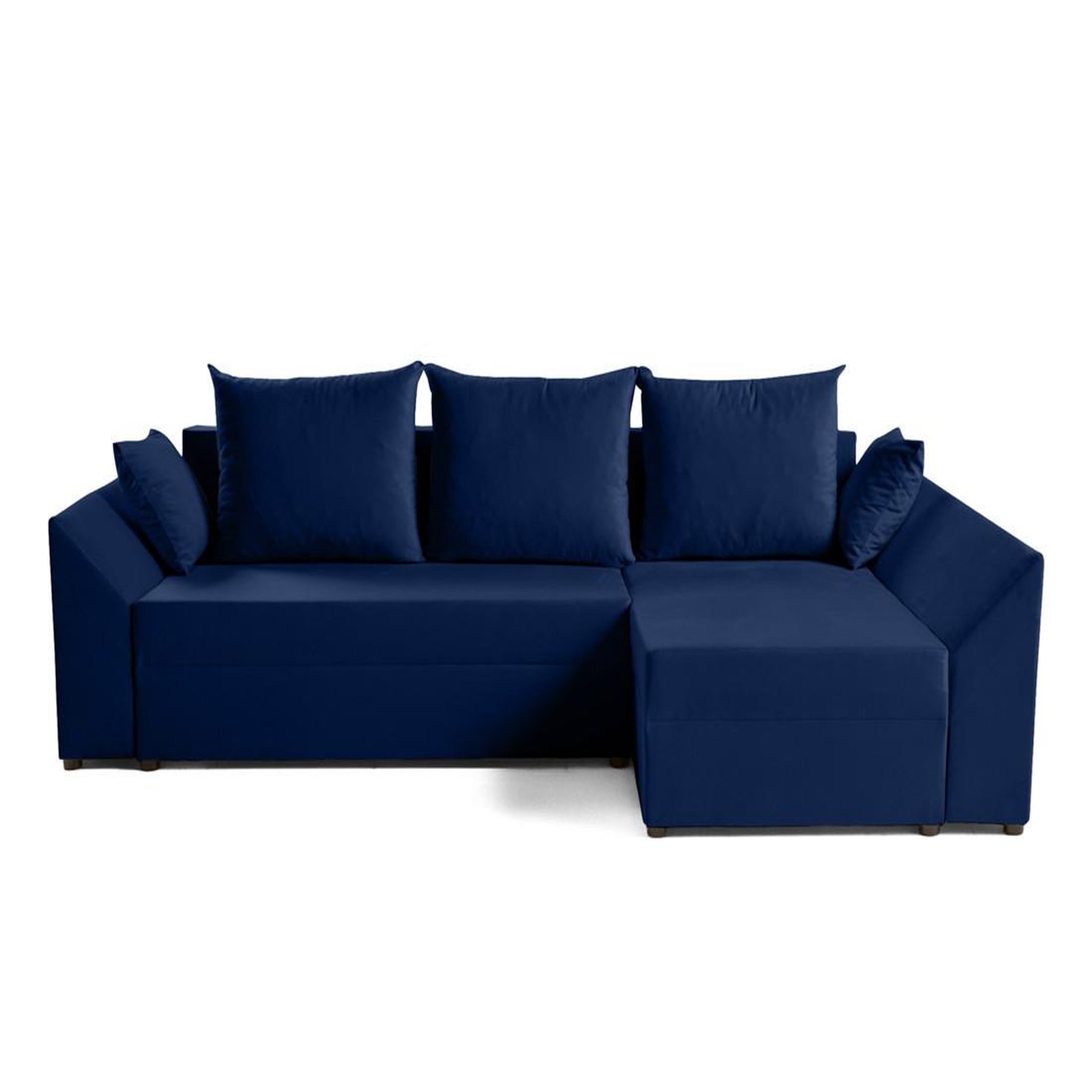 Voir la diapositive 1 : BEST MOBILIER Mike - canapé d'angle réversible - 4 places - convertible avec coffre - en velours