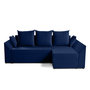 Voir la diapositive 1 : BEST MOBILIER Mike - canapé d'angle réversible - 4 places - convertible avec coffre - en velours