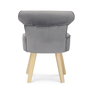 Voir la diapositive 5 : ID MARKET Fauteuil crapaud en velours gris