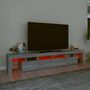 Voir la diapositive 5 : VIDAXL Meuble TV avec lumieres LED Sonoma gris 230x36,5x40 cm