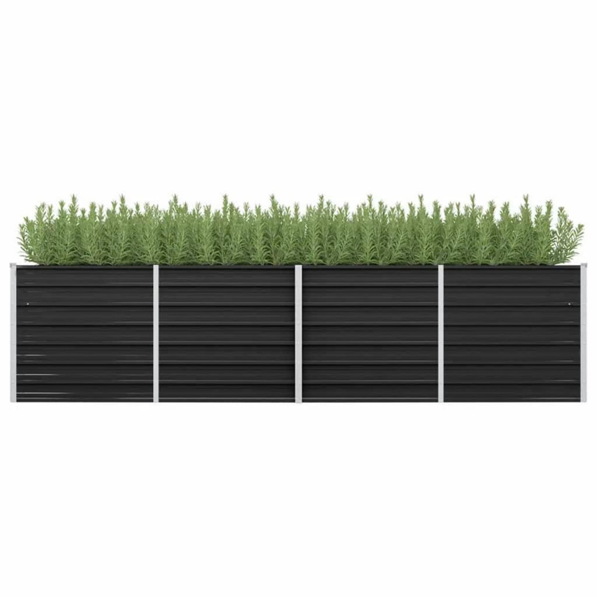 VIDAXL Lit sureleve de jardin Anthracite 320x80x77 cm Acier galvanise