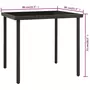VIDAXL Table a dîner d'exterieur Anthracite 80x80x72 cm Verre et acier