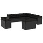 Voir la diapositive 2 : VIDAXL Salon de jardin avec coussins 13 pcs noir resine tressee