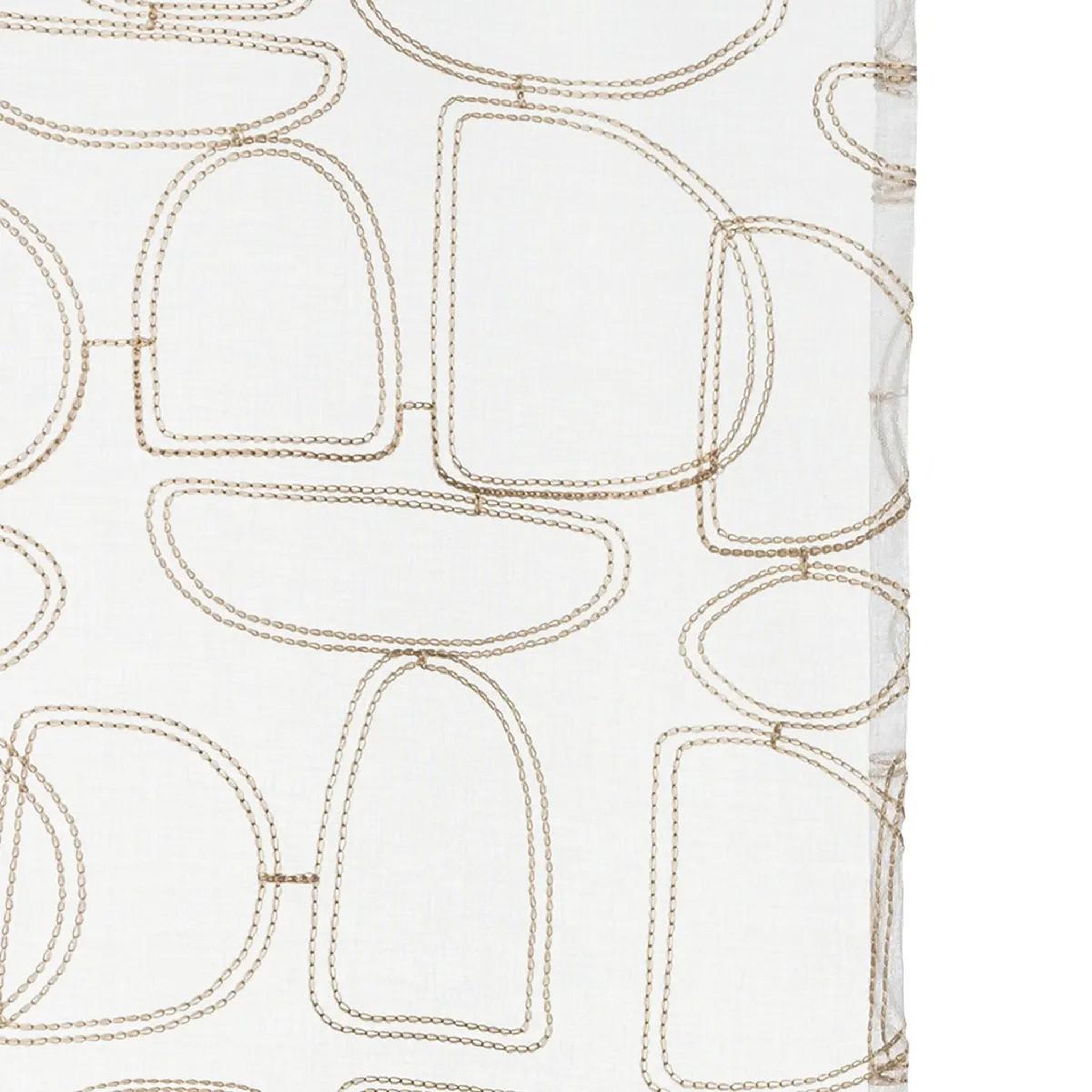 Voir la diapositive 2 : ATMOSPHERA Rideau voilage brodé  hania  140x240cm beige