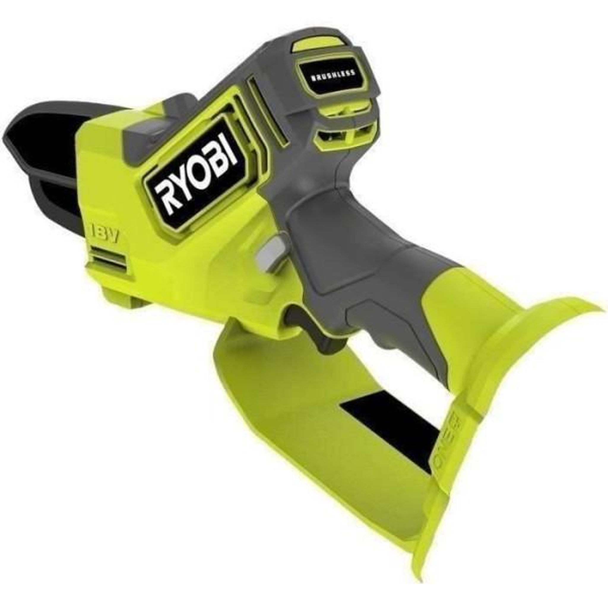 Voir la diapositive 4 : Ryobi RYOBI - Élagueur a main 18V ONE+ - Brushless- guide 10 cm - 6 m/s - tendeur sans outil + batterie 2,0 Ah & chargeur - RY18PSX10