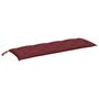 Voir la diapositive 2 : VIDAXL Coussin de banc de jardin rouge bordeaux melange tissu