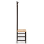 Voir la diapositive 3 : VS VENTA-STOCK Portemanteau Lola avec étagère avec banc 2 étagères, couleur chêne/noir