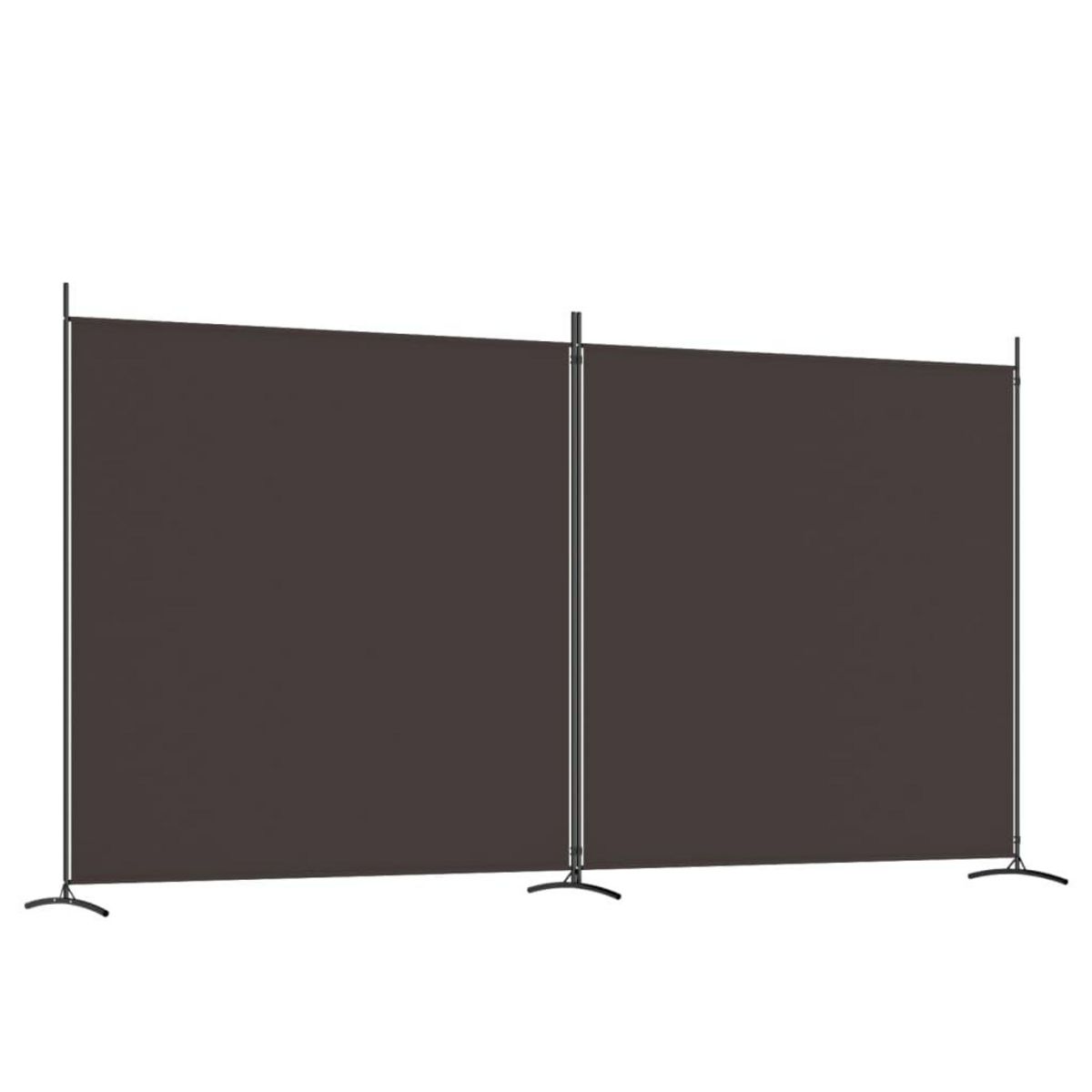 VIDAXL Cloison de separation 2 panneaux Marron 348x180 cm Tissu