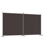 Voir la diapositive 2 : VIDAXL Cloison de separation 2 panneaux Marron 348x180 cm Tissu