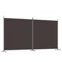 Voir la diapositive 2 : VIDAXL Cloison de separation 2 panneaux Marron 348x180 cm Tissu