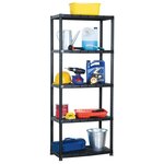 VIDAXL Etagere de rangement a 5 niveaux Noir 71x38x170 cm Plastique