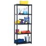 Voir la diapositive 1 : VIDAXL Etagere de rangement a 5 niveaux Noir 71x38x170 cm Plastique