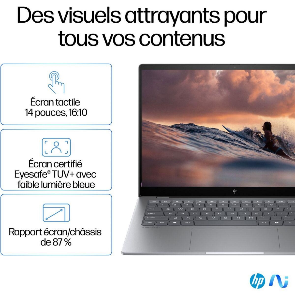 HP Ordinateur portable OmniBook X 14-fe0000nf Copilot+