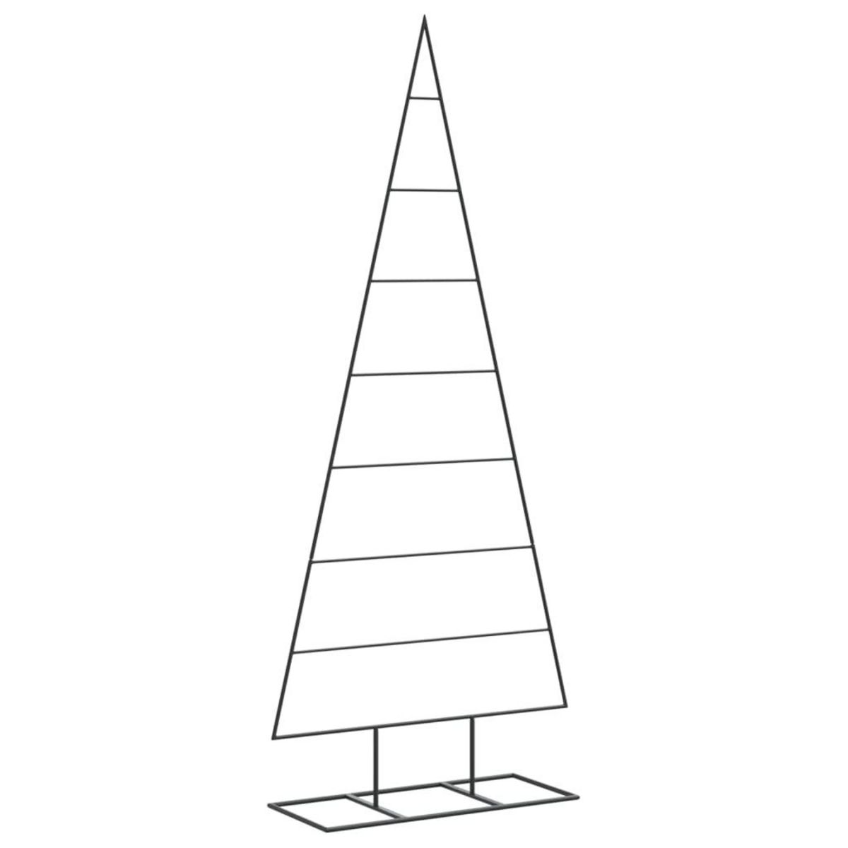VIDAXL Arbre de Noël en metal pour decoration noir 150 cm