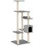 Voir la diapositive 2 : VIDAXL Arbre a chat avec griffoirs en sisal Gris clair 142 cm