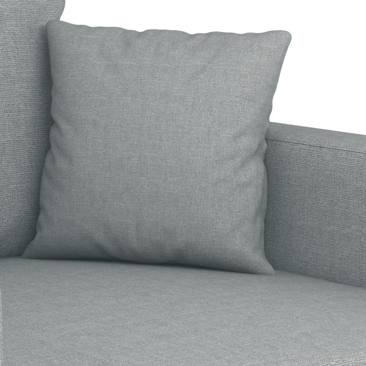VIDAXL Ensemble de canapes 2 pcs avec coussins Gris clair Tissu