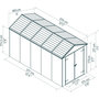 Voir la diapositive 8 : Canopia by PALRAM Abri de jardin résine - 7m² - RUBICON SHED