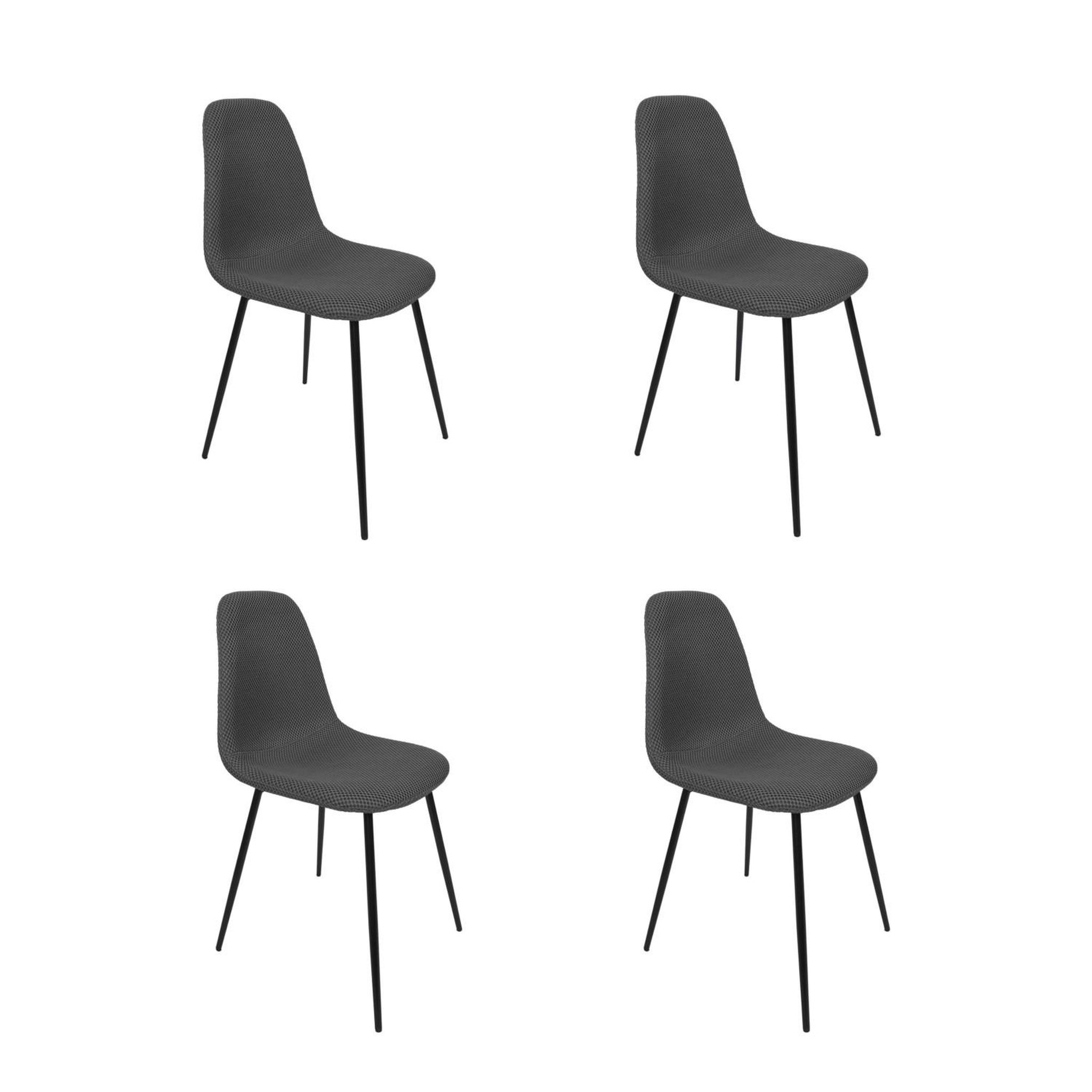 Voir la diapositive 1 : TOILINUX Lot de 4 chaises atome