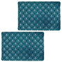 Voir la diapositive 1 : HABITABLE Lot de 2 sets de table motif géométrique avec encre métallique OTTO - 30 x 45 cm - Or et vert