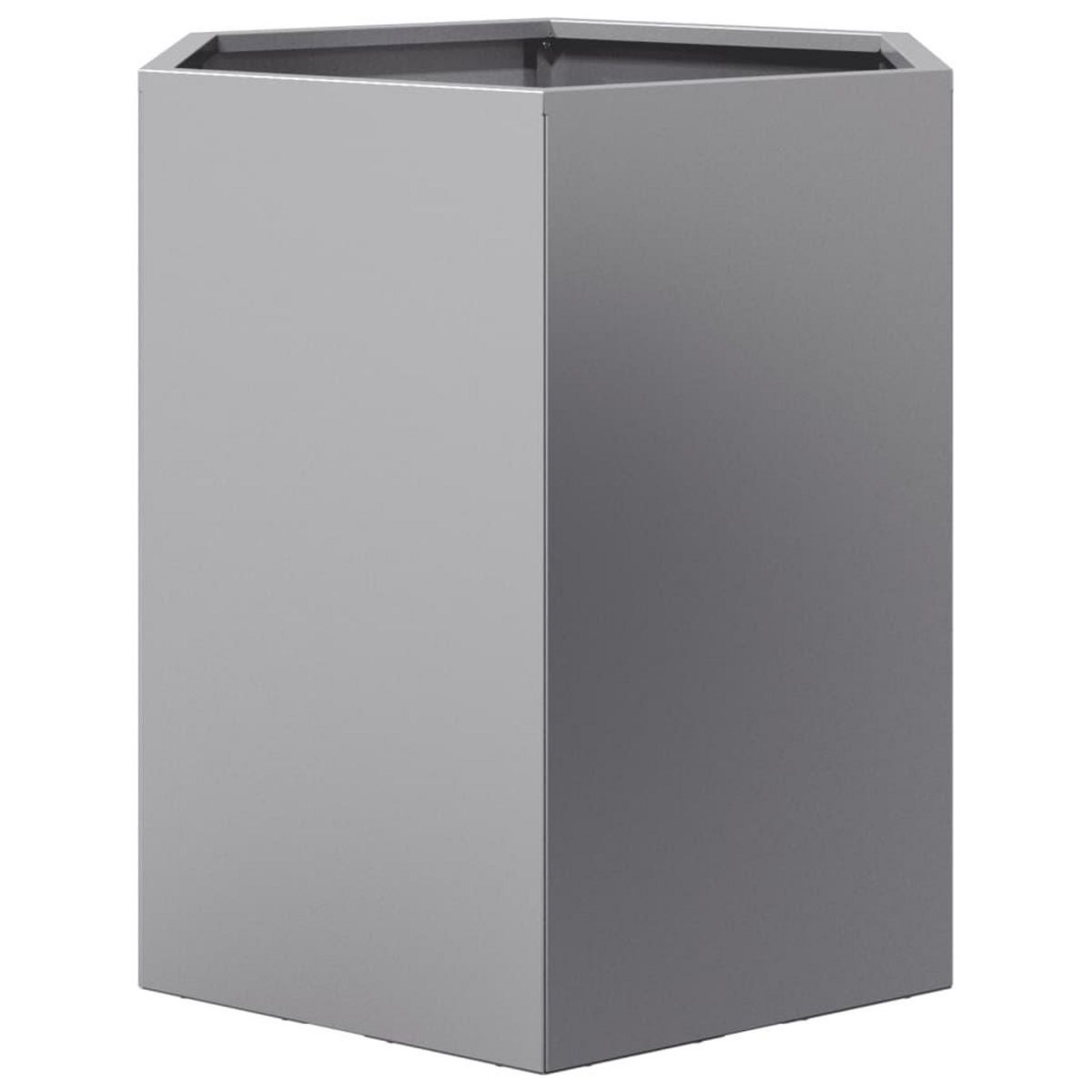 VIDAXL Jardiniere hexagone 46x40x45 cm acier galvanise