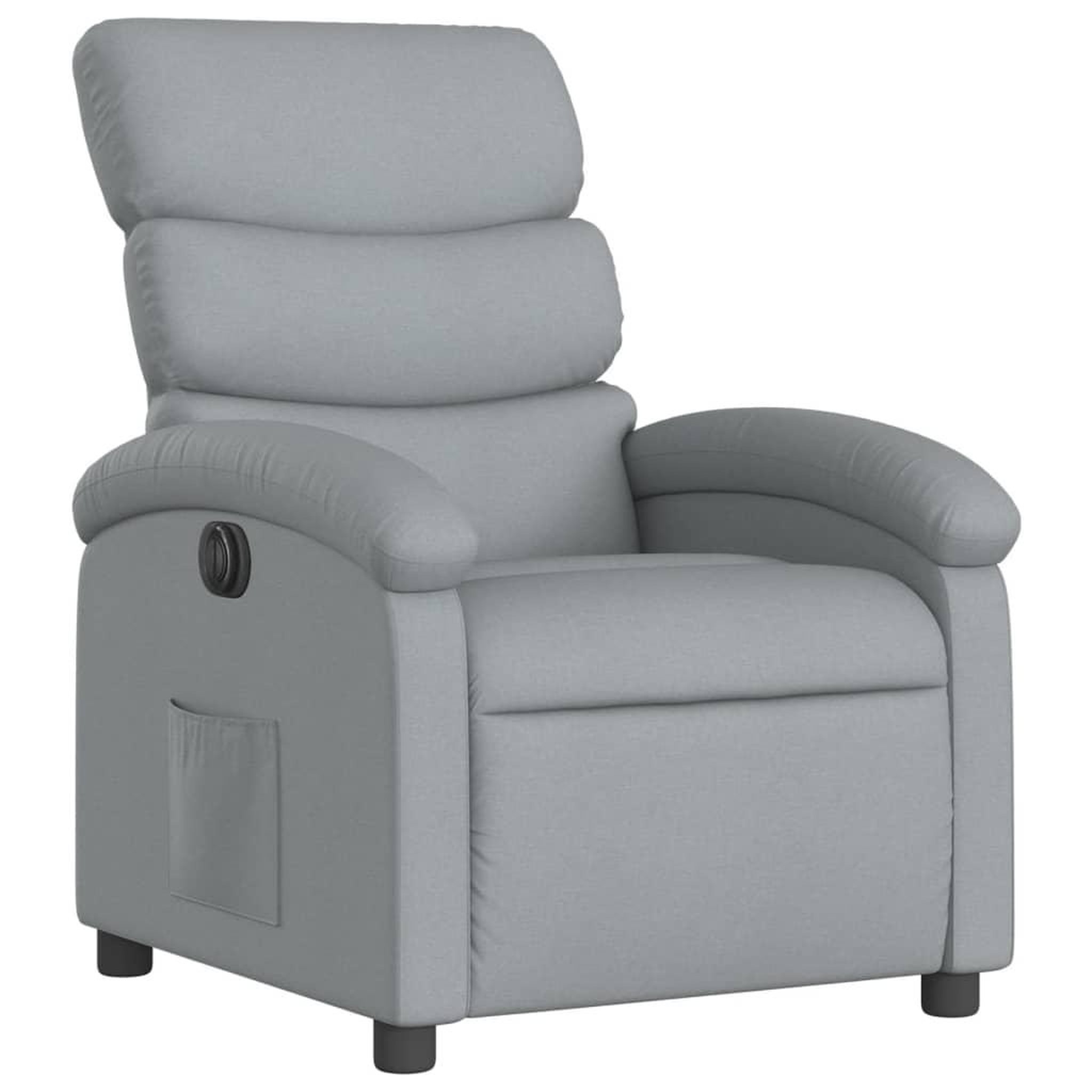 Voir la diapositive 4 : VIDAXL Fauteuil inclinable electrique Gris clair Tissu