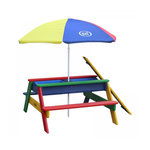 Axi House AXI Table sable et eau NICK Arc en ciel avec parasol Arc en ciel 90x80x56cm