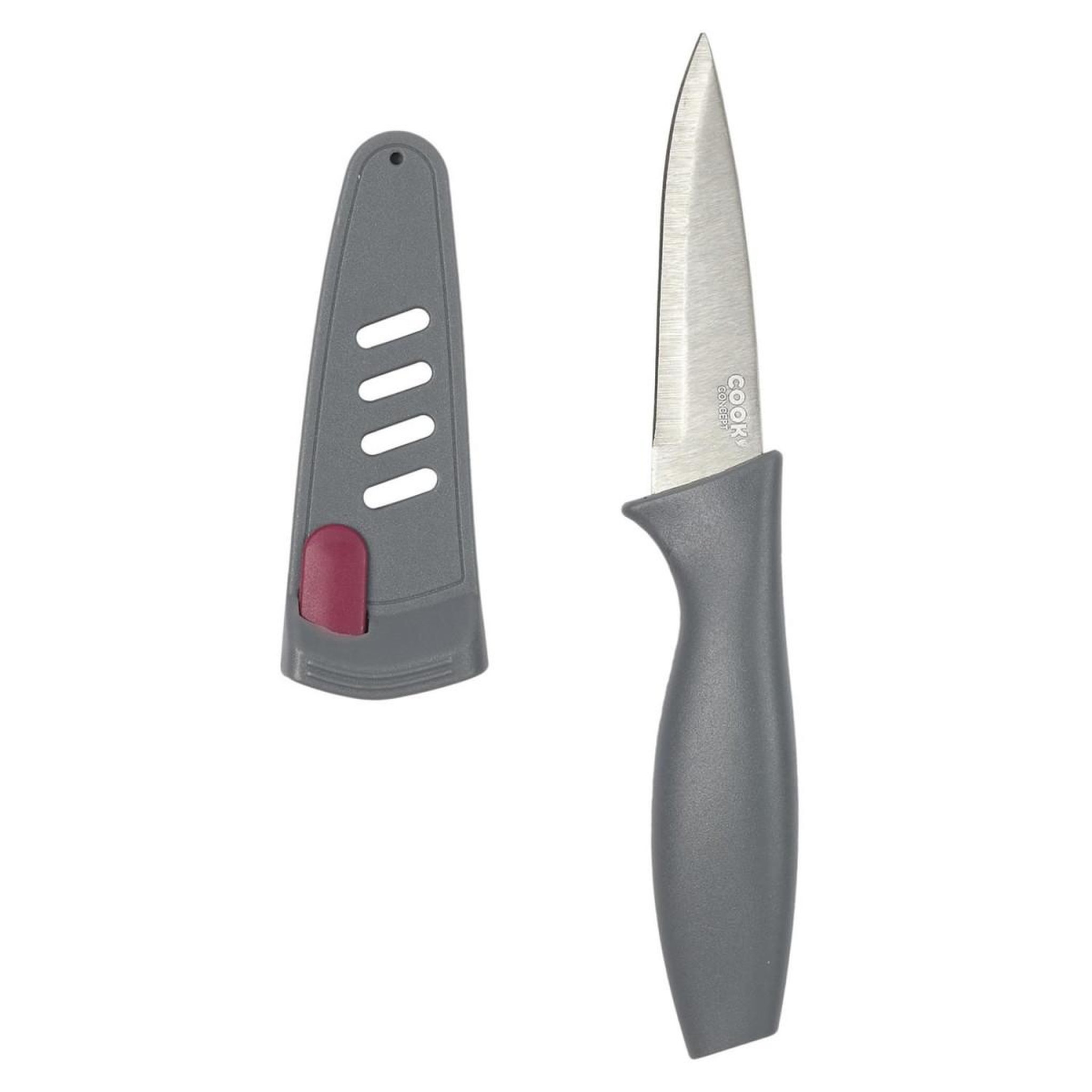 COOK CONCEPT Couteau d'Office Avec Aiguiseur  Allure  21cm Gris
