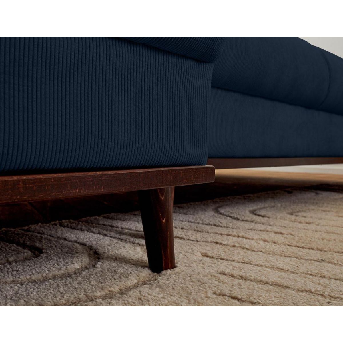 LISA DESIGN Albane - canapé panoramique en u - 7 places - convertible avec coffre - en velours côtelé