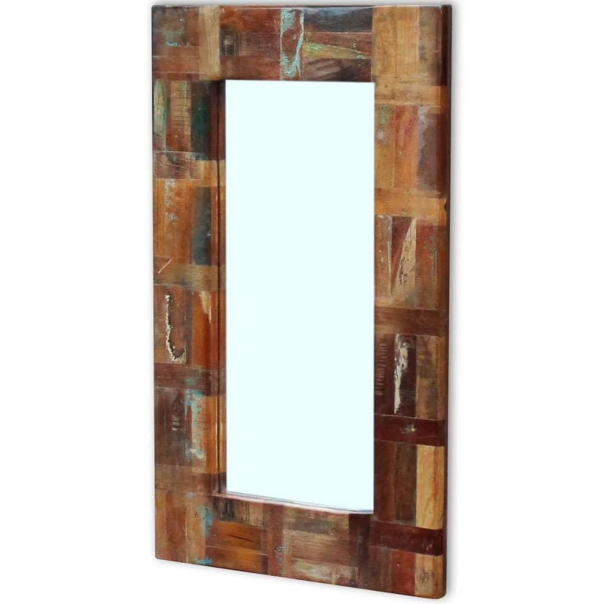 VIDAXL Miroir Bois de recuperation massif 80x50 cm