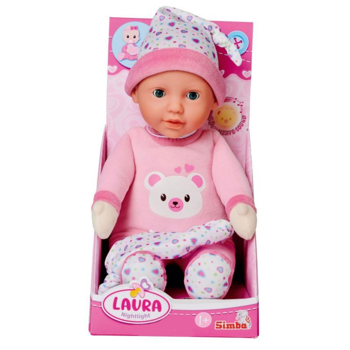 SIMBA Simba - Laura Nightlight Baby doll, 30cm 105140002