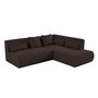 Voir la diapositive 2 : LISA DESIGN Onyx - canapé modulable d'angle droit 5 places - en tissu mailles 3d
