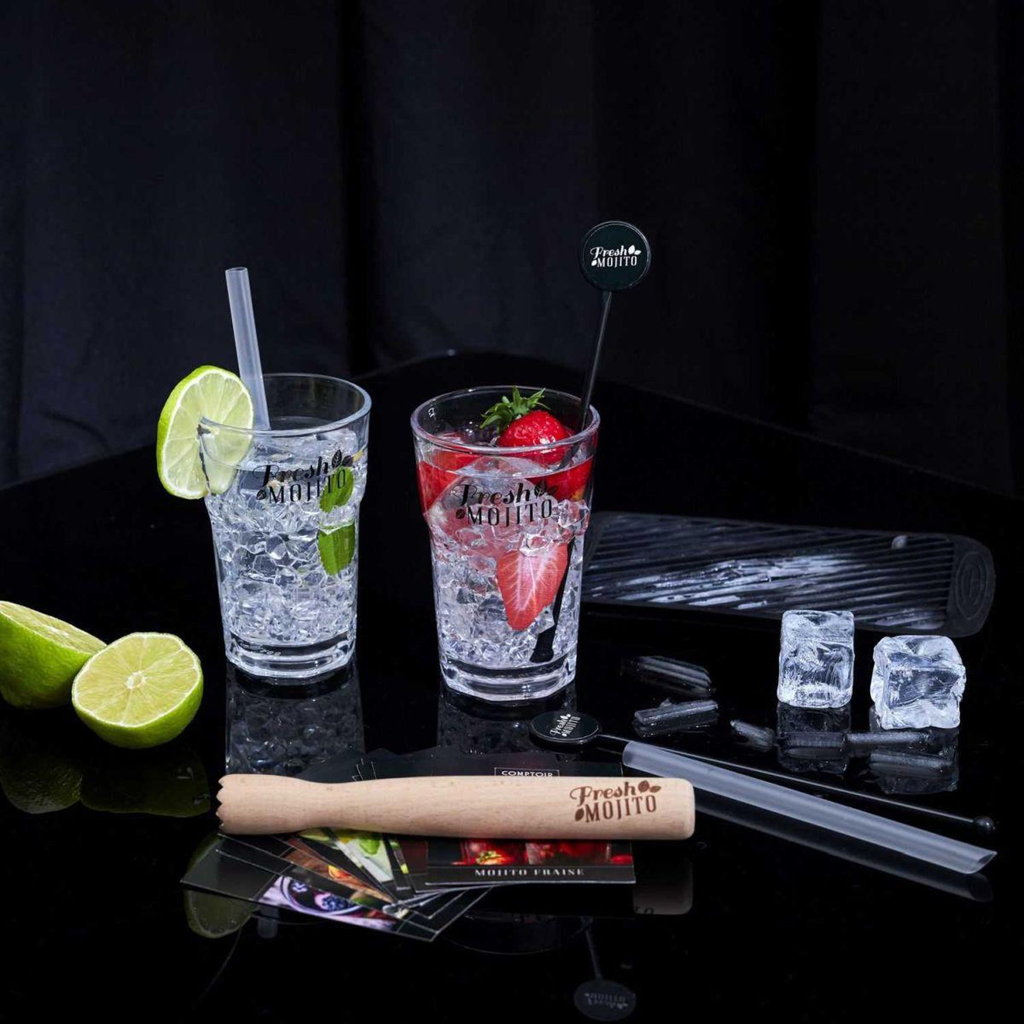Voir la diapositive 4 : COOK CONCEPT Coffret mojito avec recette  fresh  40cm multicolore