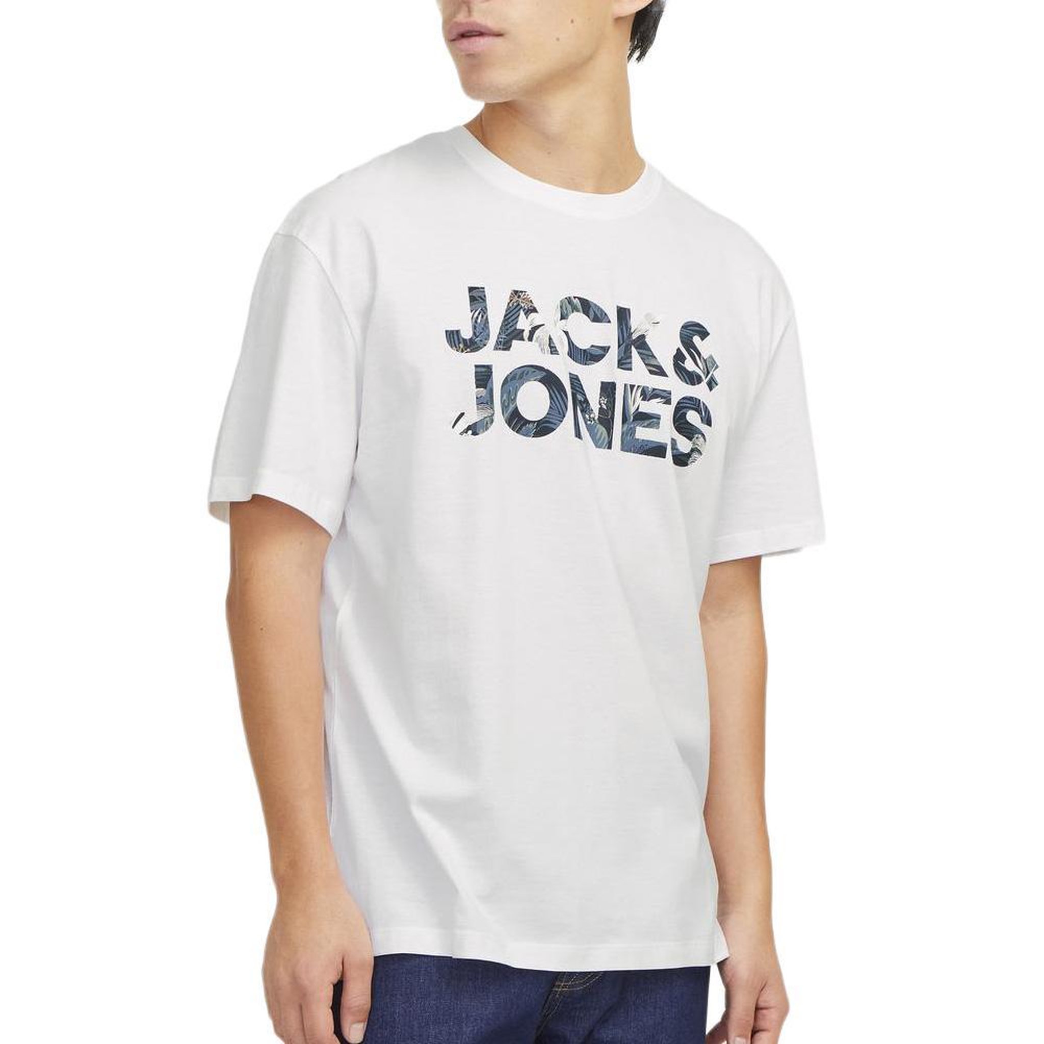 Jack & Jones T-Shirt Blanc Homme Jack & Jones Bryan. Coloris disponibles : Blanc