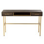 Voir la diapositive 2 : Paris Prix Console 2 Tiroirs en Bois  Janis  120cm Marron & Or