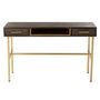 Voir la diapositive 2 : Paris Prix Console 2 Tiroirs en Bois  Janis  120cm Marron & Or