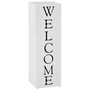 Voir la diapositive 1 : VIDAXL Porte parapluie Welcome Acier Blanc