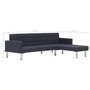 Voir la diapositive 6 : VIDAXL Canape-lit en forme de L Gris fonce Polyester