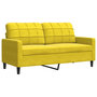 Voir la diapositive 2 : VIDAXL Canape a 2 places Jaune 140 cm Velours