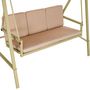 Voir la diapositive 4 : OUTSUNNY Balancelle de jardin 3 places toit inclinaison réglable épais coussins amovibles polyester acier époxy beige