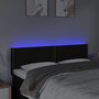 Voir la diapositive 3 : VIDAXL Tete de lit a LED Noir 144x5x78/88 cm Tissu