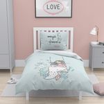 Home collection Parure housse de couette reversible 140x200cm coton bio 57fils magic