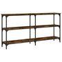 Voir la diapositive 6 : VIDAXL Table console chêne fumé 150x29x75 cm bois d ingénierie