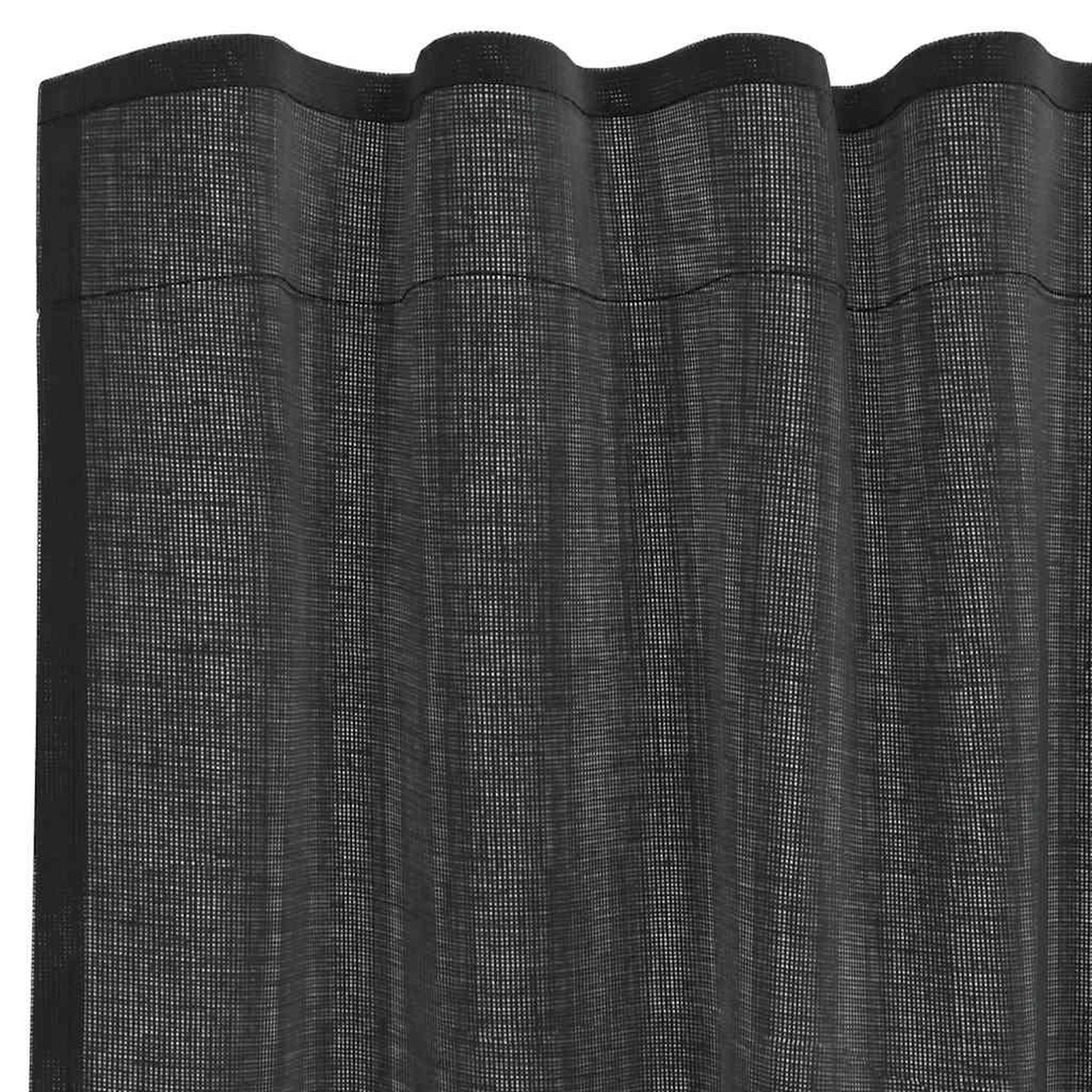 Voir la diapositive 5 : VIDAXL Rideaux en voile avec passants 2 pcs noir