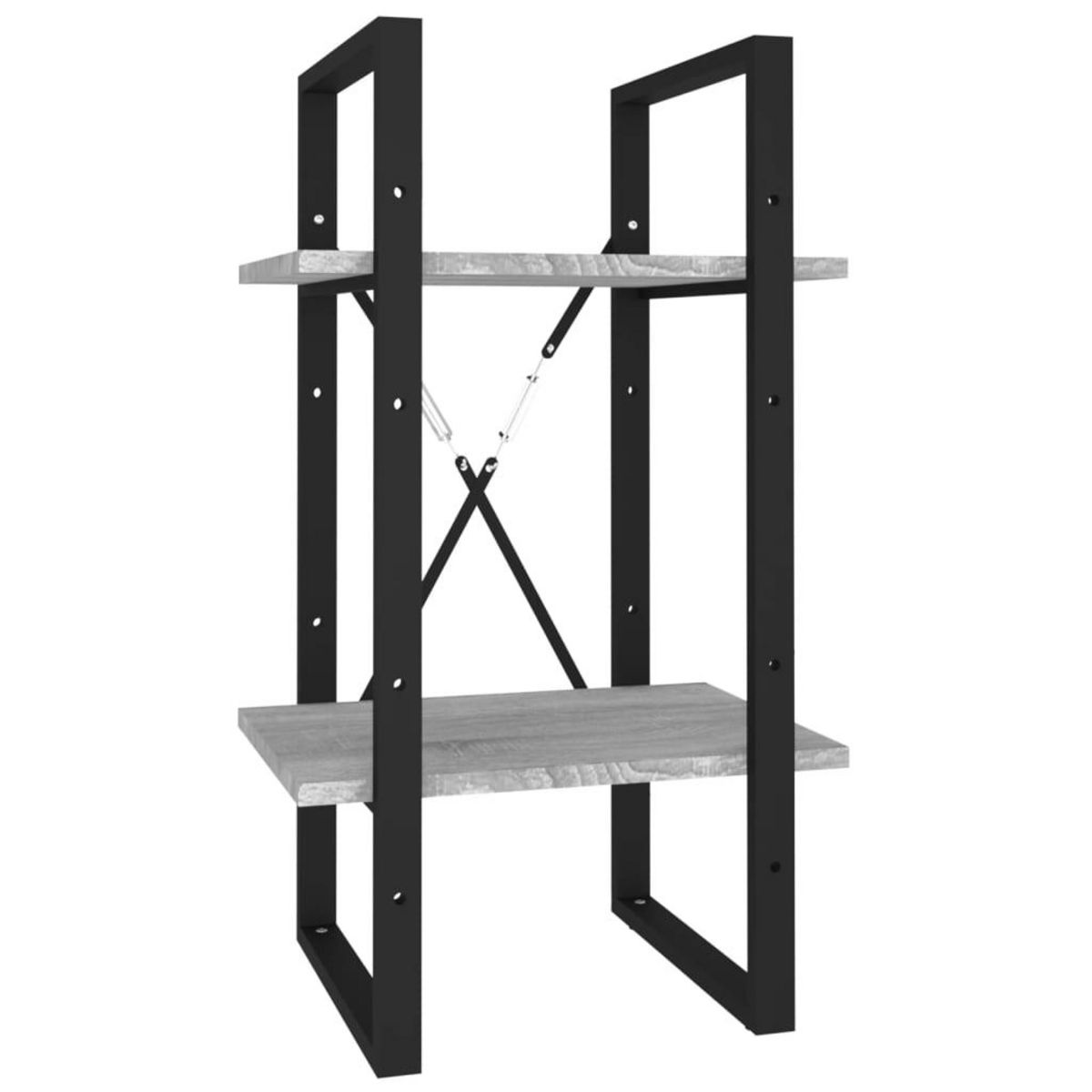 VIDAXL Bibliotheque 2 niveaux Sonoma gris 40x30x70cm Bois d'ingenierie