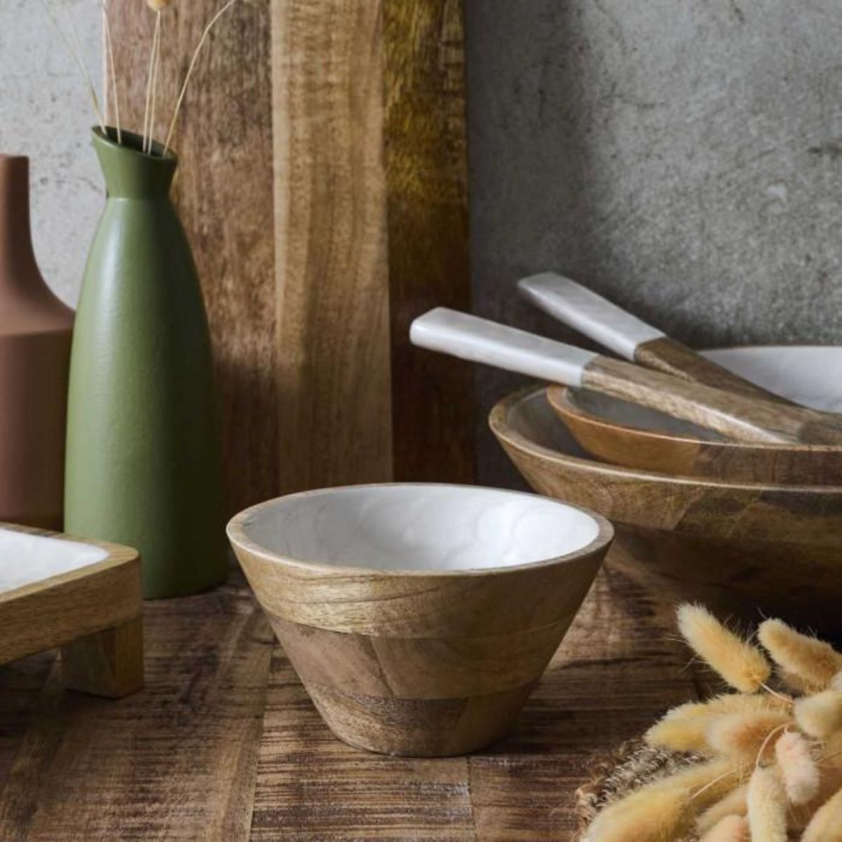 Paris Prix Coupelle en Bois  Nerina  15cm Beige