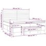 Voir la diapositive 6 : VIDAXL Sommier a lattes de lit et matelas Gris fonce 200x200cm Velours