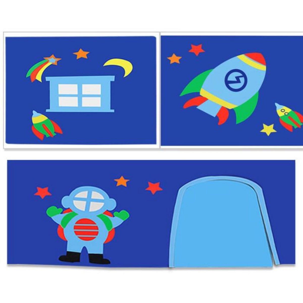 Paris Prix Lit Enfant Tente, Tunnel & 3 Pochettes  Scott Astro  90x200cm Blanc