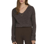 JACQUELINE DE YONG Pull Marron Femme JDY Elanoras. Coloris disponibles : Marron