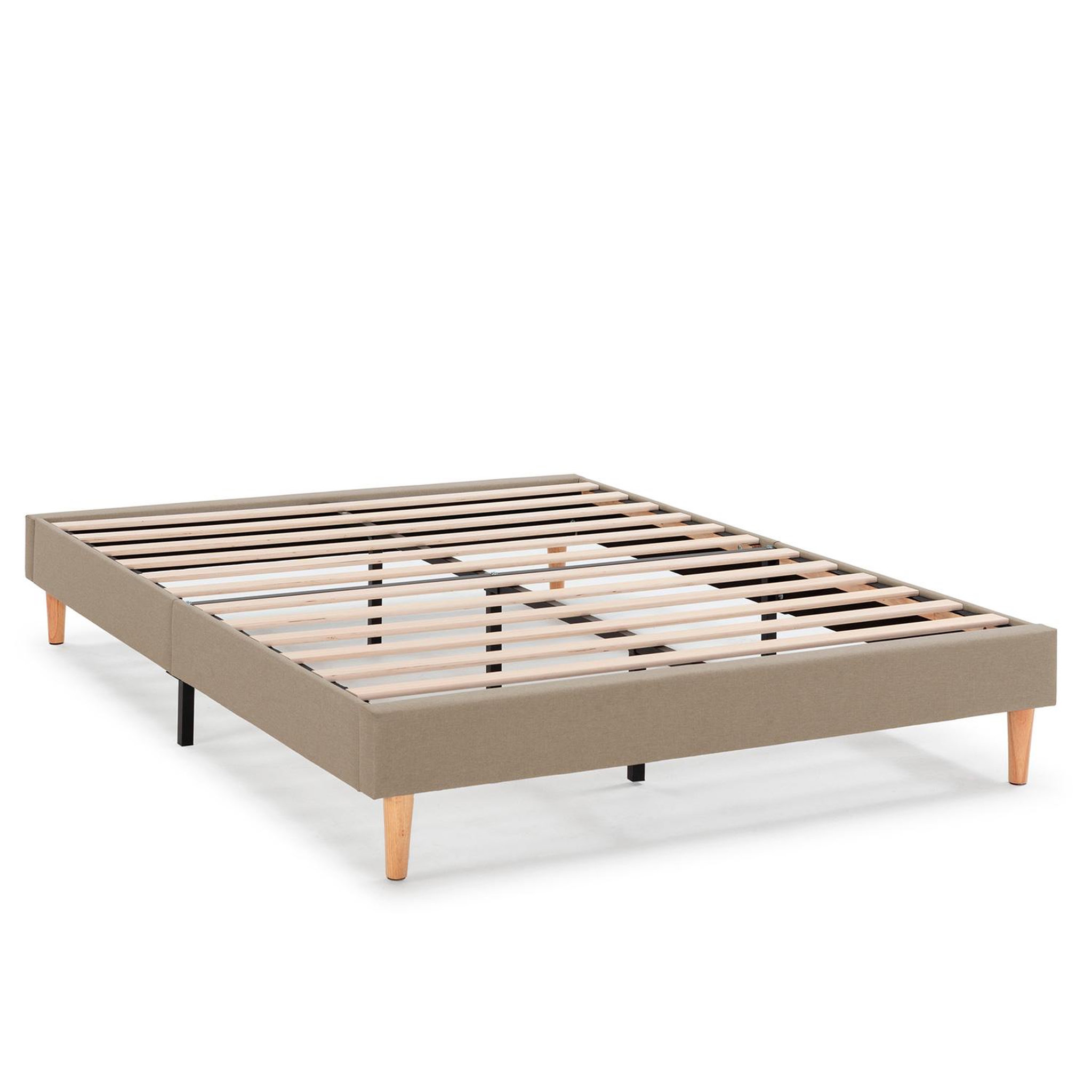 VS VENTA-STOCK Sommier tapissier Aura 160x200 cm  Beige, Hauteur 30 cm