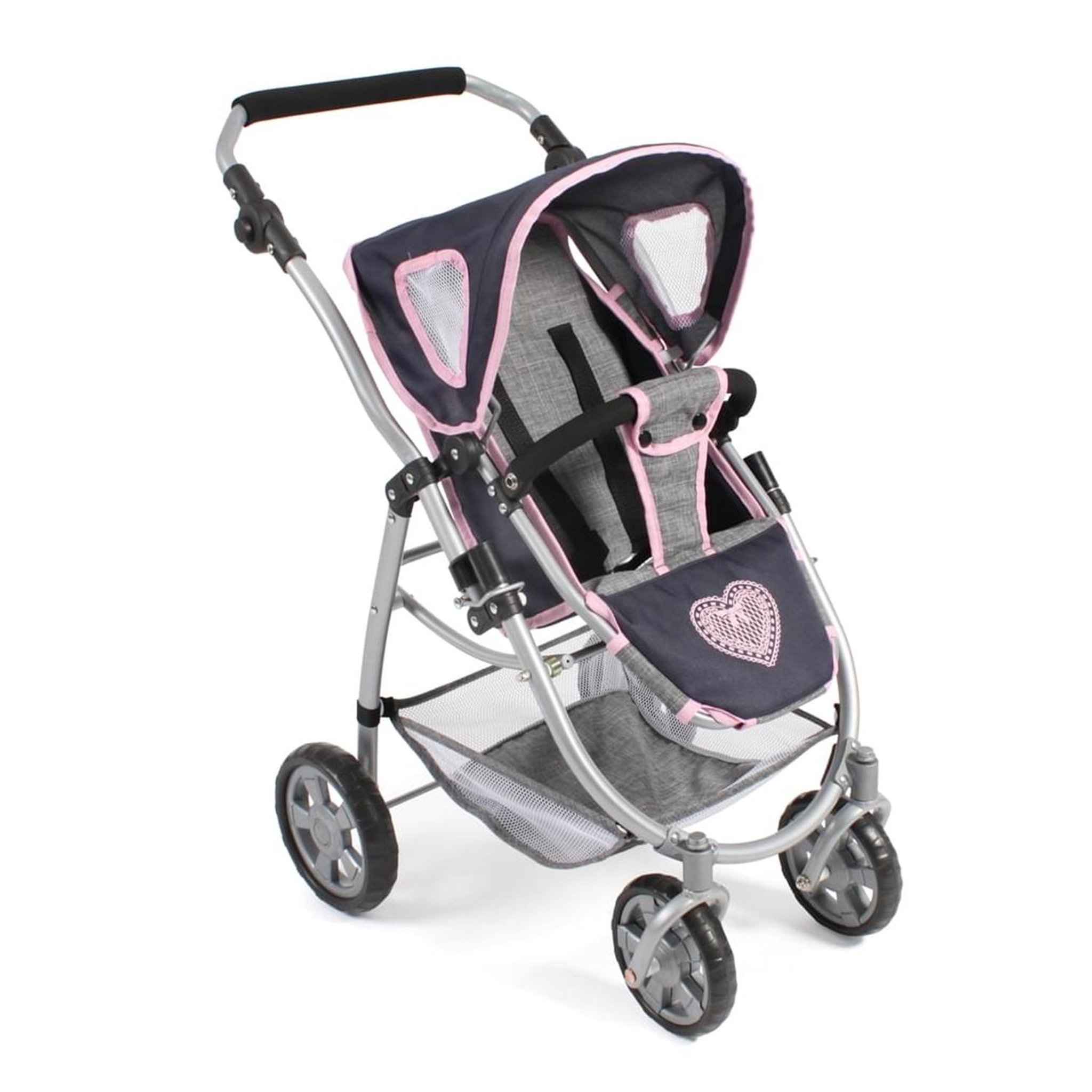 Voir la diapositive 2 : BAYER CHIC 2000 Poussette pour poupées, 3 en 1 EMOTION - Gris-bleu marine